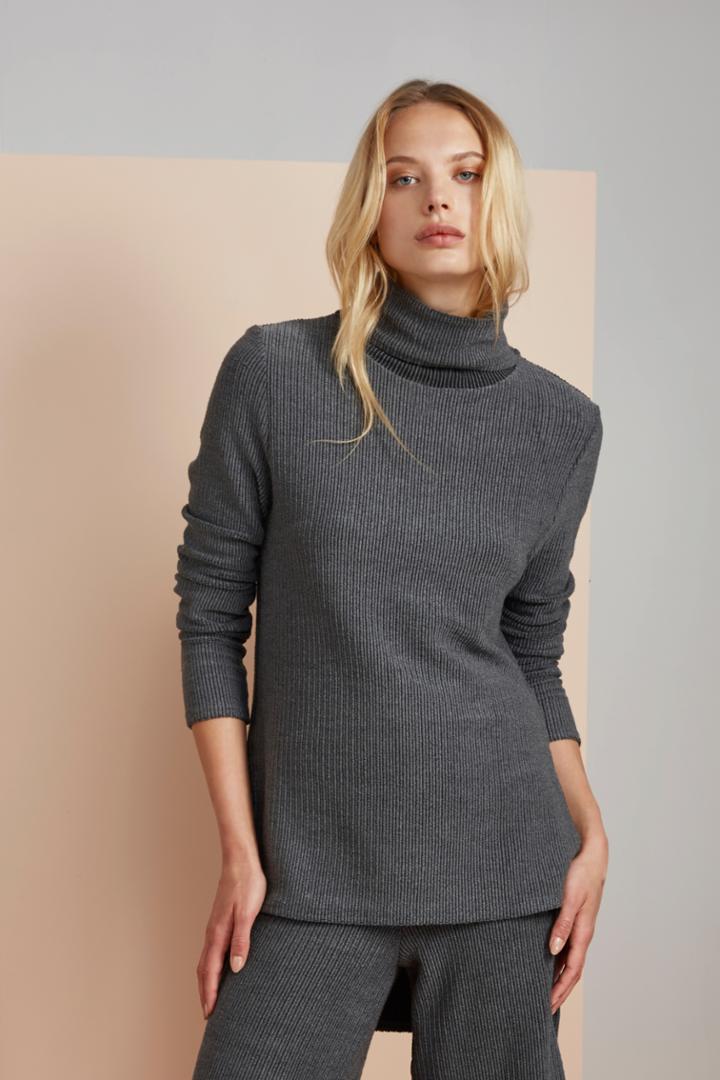 Finders Keepers Odom Sweater Dark Grey Marle