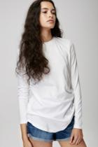 The Fifth Around The World Long Sleeve Top White