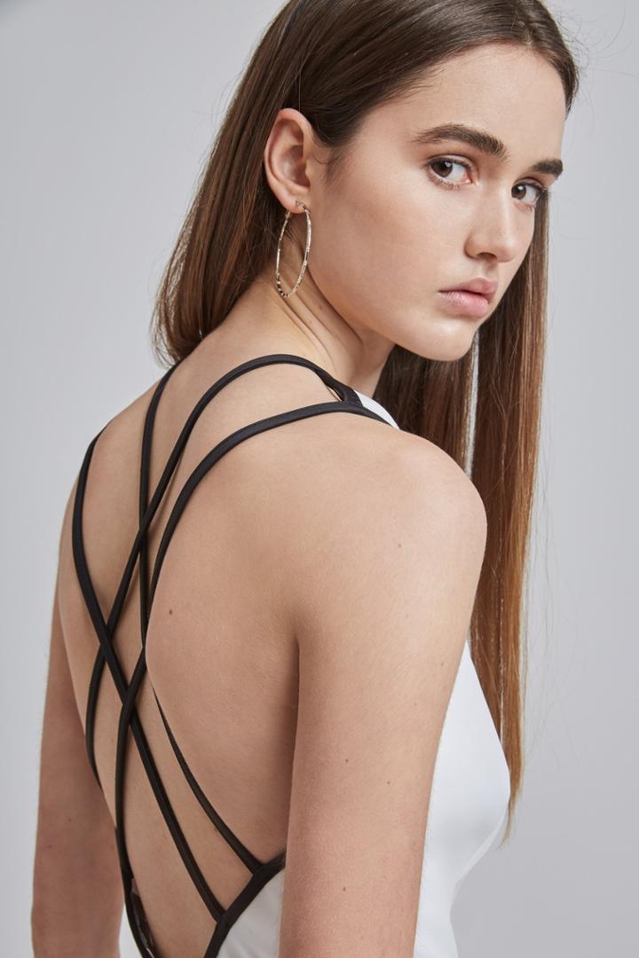 Finders Keepers Asher Dress White/black