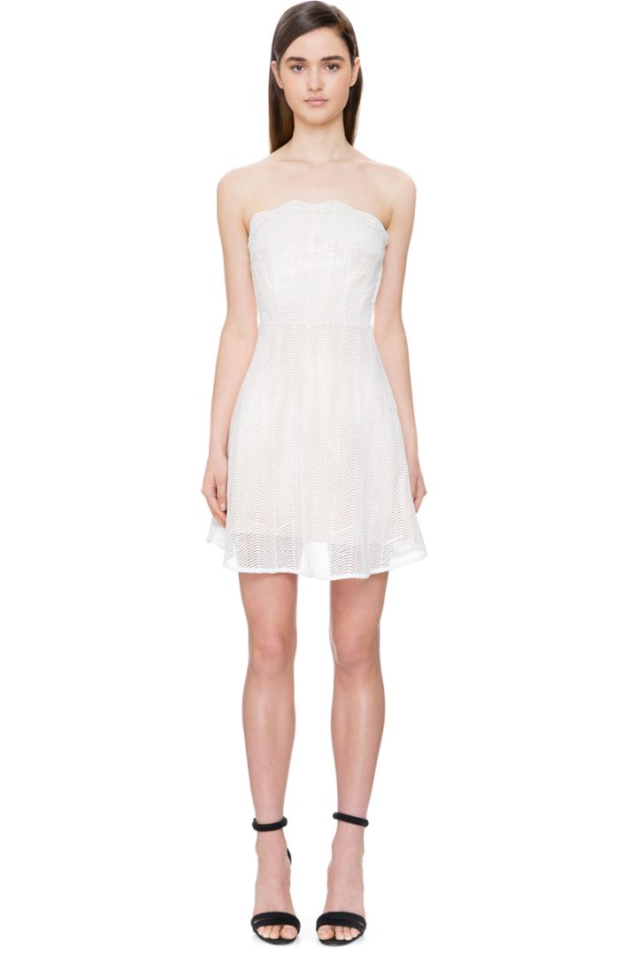 Keepsake Think Twice Lace Mini Dress Ivory