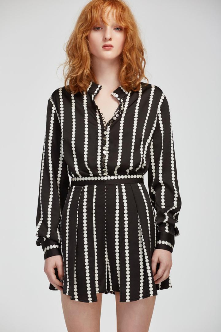 Finders Keepers Windsor Skort Black Base Spot Print