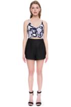 Keepsake No Secrets Crop Top Navy Camouflage Floral