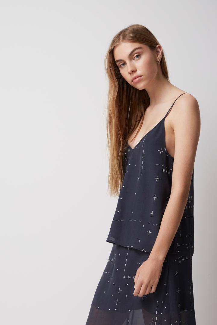 The Fifth The Fifth Someone Sometime Cami Top Grid Print