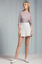 The Fifth The Fifth Atticus Check Skirt White W Charcoalxxs, Xs,s,m,l,xl