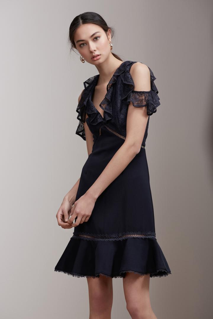 Keepsake Keepsake Dreamscape Lace Mini Dress Navyxxs, Xs,s,m,l,xl