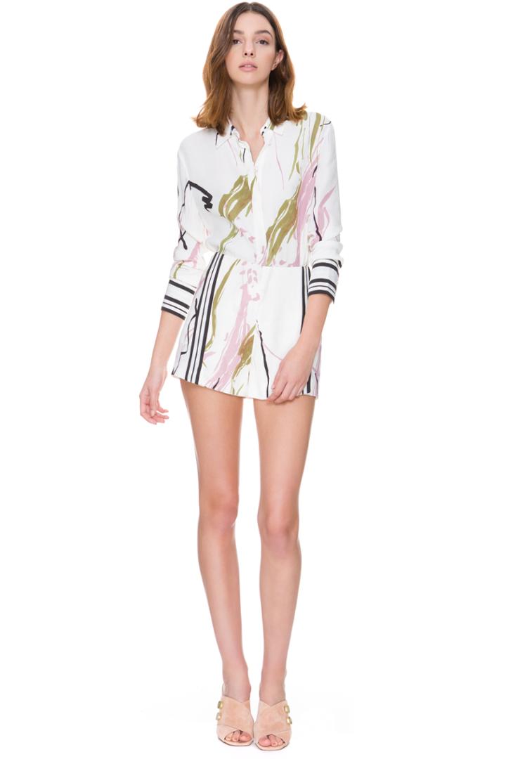 C/meo Collective Been There Short White Scarf Print