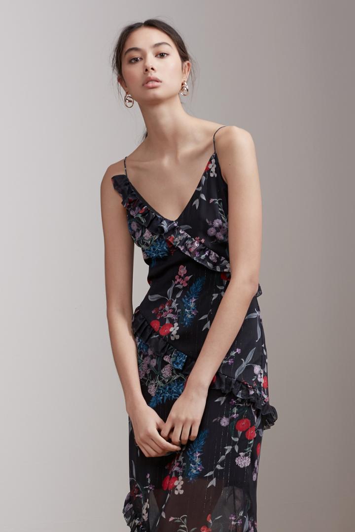 Keepsake Keepsake Paperthin Dress Black Botanic Floralxxs, Xs,s,m,l,xl