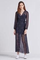 The Fifth The Fifth Return To Paradise Long Sleeve Dress Cosmos Print
