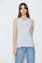 The Fifth The Fifth Prismatic Stripe Tank Grey W Whites,m,l,xl