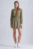 The Fifth The Fifth Chase That Feeling Long Sleeve Dress Khaki