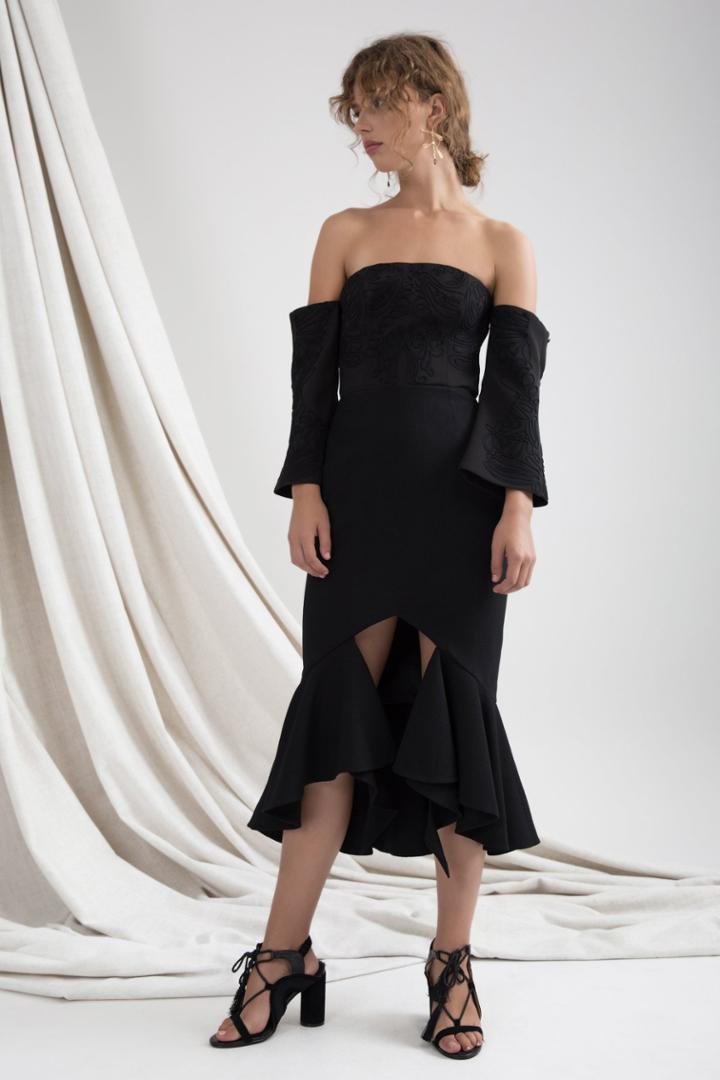 C/meo Collective Metal Clouds Skirt Black