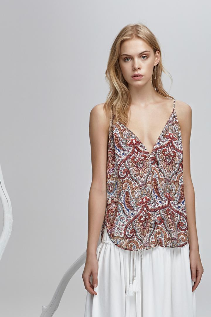 Finders Keepers Marco Top Henna Print Small