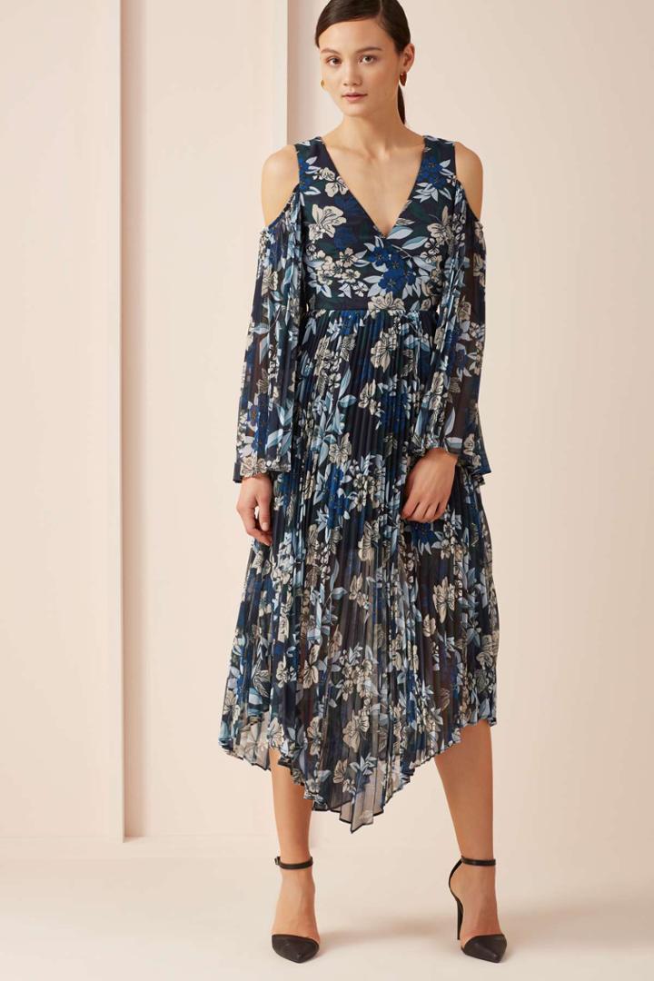 Keepsake Keepsake Seasons Long Sleeve Maxi Dress Navy Botanic Floral