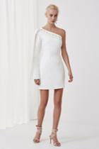 Keepsake Signals Long Sleeve Mini Dress Ivory