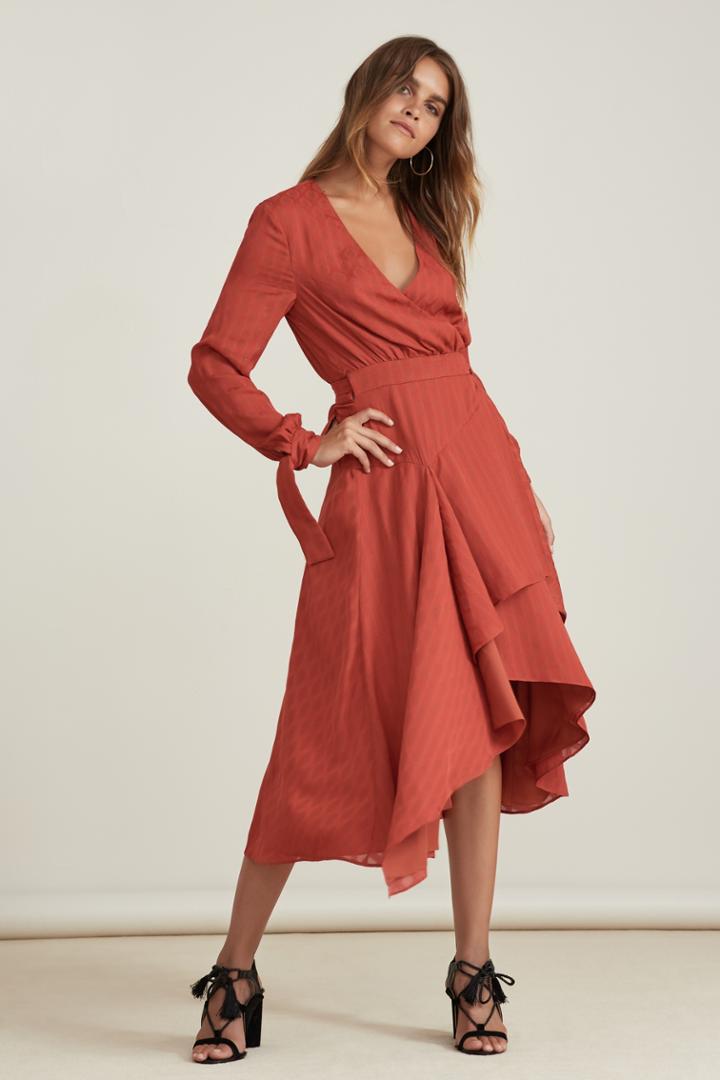 Finders Keepers Finders Keepers Foundations Midi Dress Rust