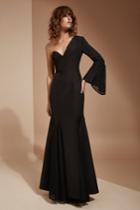 C/meo Collective Aspire Long Sleeve Full Length Dress Black