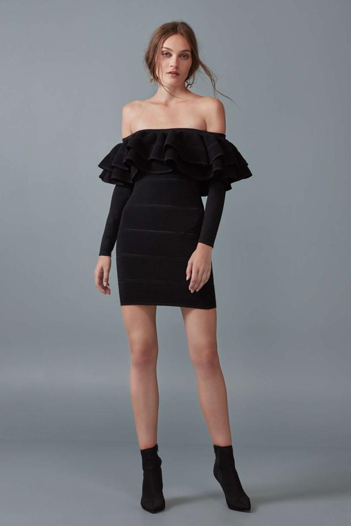 Keepsake Over Time Knit Dress Blackxs,s,m,l