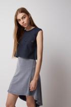 The Fifth The Fifth Repetition Skirt Navy And White