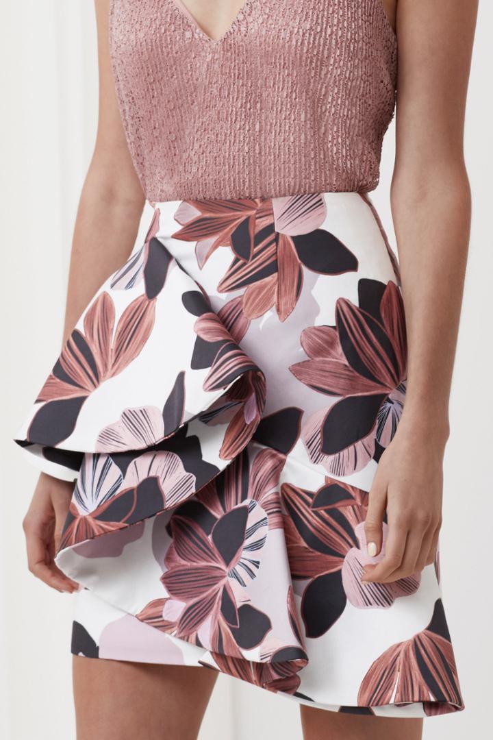 Keepsake Awake Mini Skirt Collage Floral