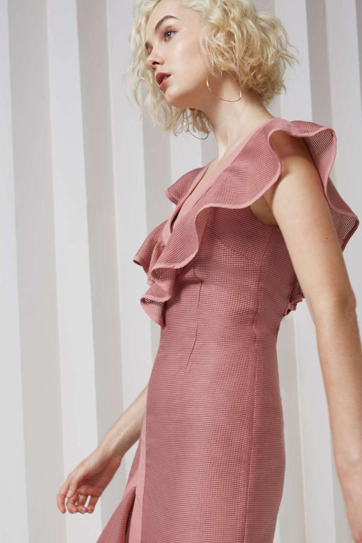 Keepsake Keepsake Flashing Lights Midi Dress Dusty Pink