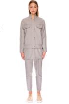 Finders Keepers Serene Bomber Grey Suiting