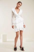 C/meo Collective Ember Long Sleeve Dress Ivory