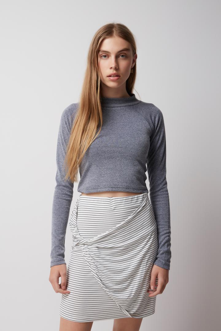 The Fifth The Fifth Time Lapse Skirt White And Black Stripe