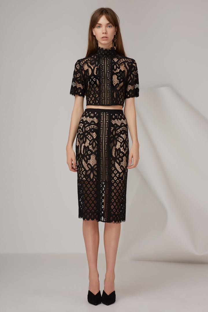 Keepsake Bridges Lace Top Black