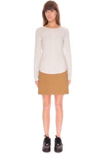 Bnkr Kool Thing Long Sleeve Top Oatmeal Rib