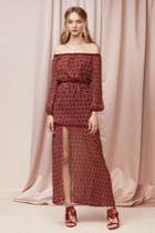 Finders Keepers Finders Keepers Drift Gown Wine Wallpaperxxs, Xs,s,xl