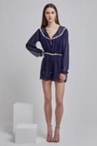 Finders Keepers Belle Playsuit Navy