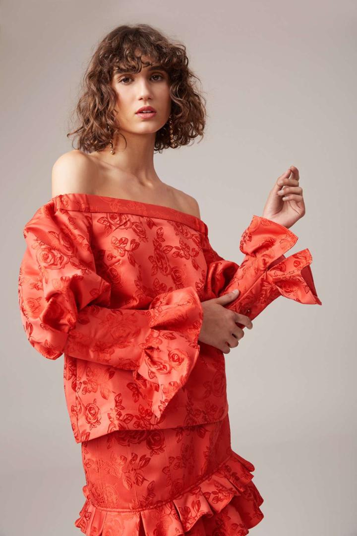 C/meo Collective Levity Long Sleeve Top Cherry