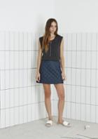 The Fifth The Fifth Burning Colour Skirt Dark Chambray