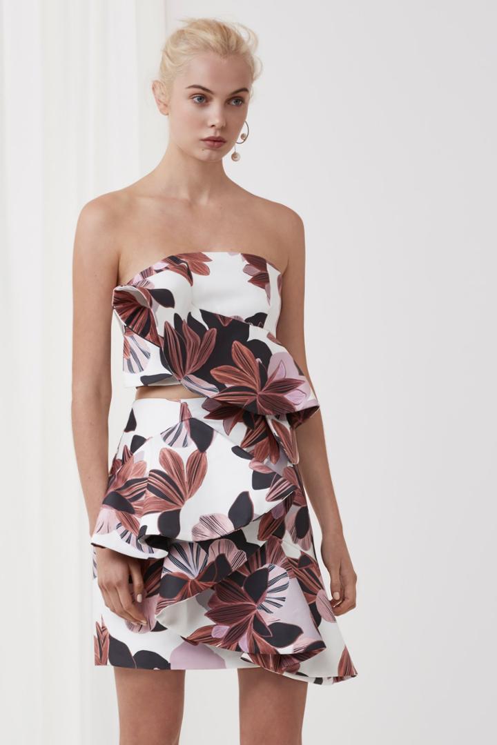 Keepsake Awake Bustier Collage Floral