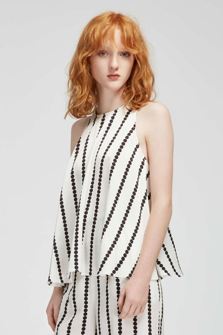 Finders Keepers Finders Keepers Windsor Top White Base Spot Print
