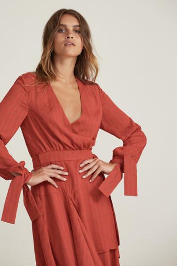 Finders Foundations Midi Dress Rust