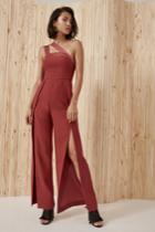 C/meo Collective Bound Together Jumpsuit Marsala