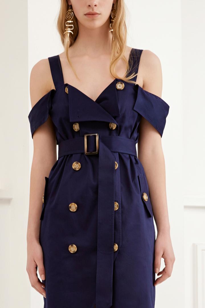 C/meo Collective Framework Dress Navy