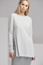 Finders Keepers Cecil Long Sleeve Knit Top Silver Lurex