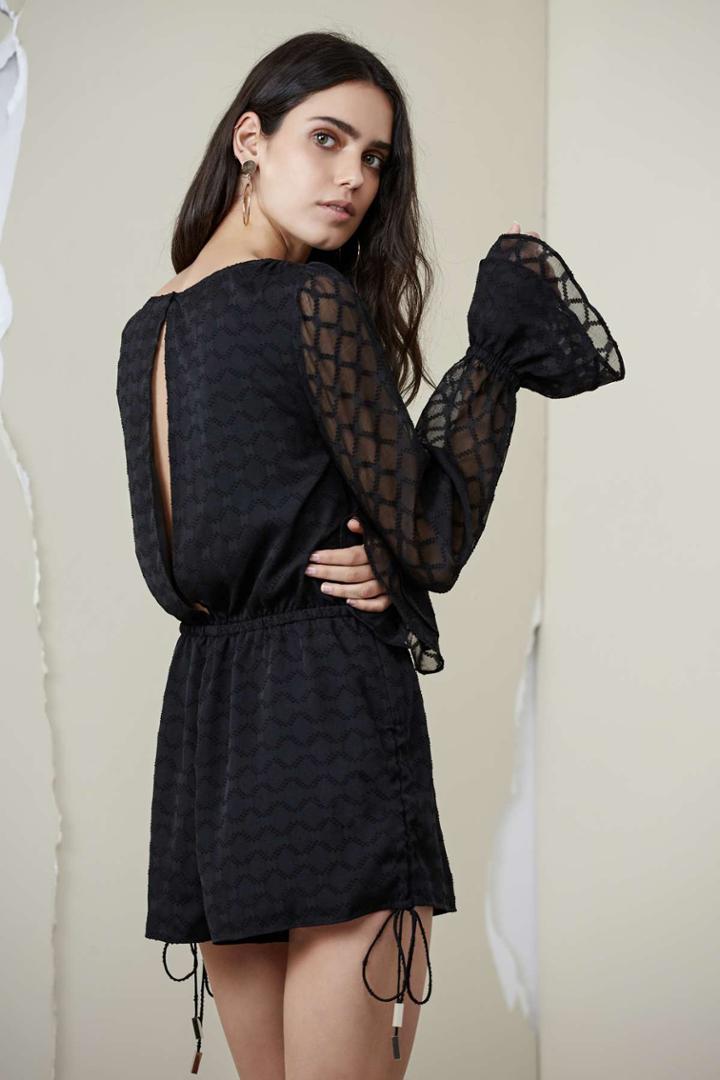 Finders Keepers Finders Keepers Ryder Long Sleeve Playsuit Black