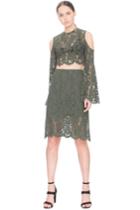 Keepsake Porcelain Lace Skirt Khaki