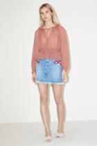 The Fifth The Fifth Brushstrokes Long Sleeve Top Spanish Rosexxs,m,l