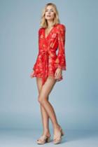 Finders Keepers Finders Keepers Flicker Long Sleeve Playsuit Red Floralxxs