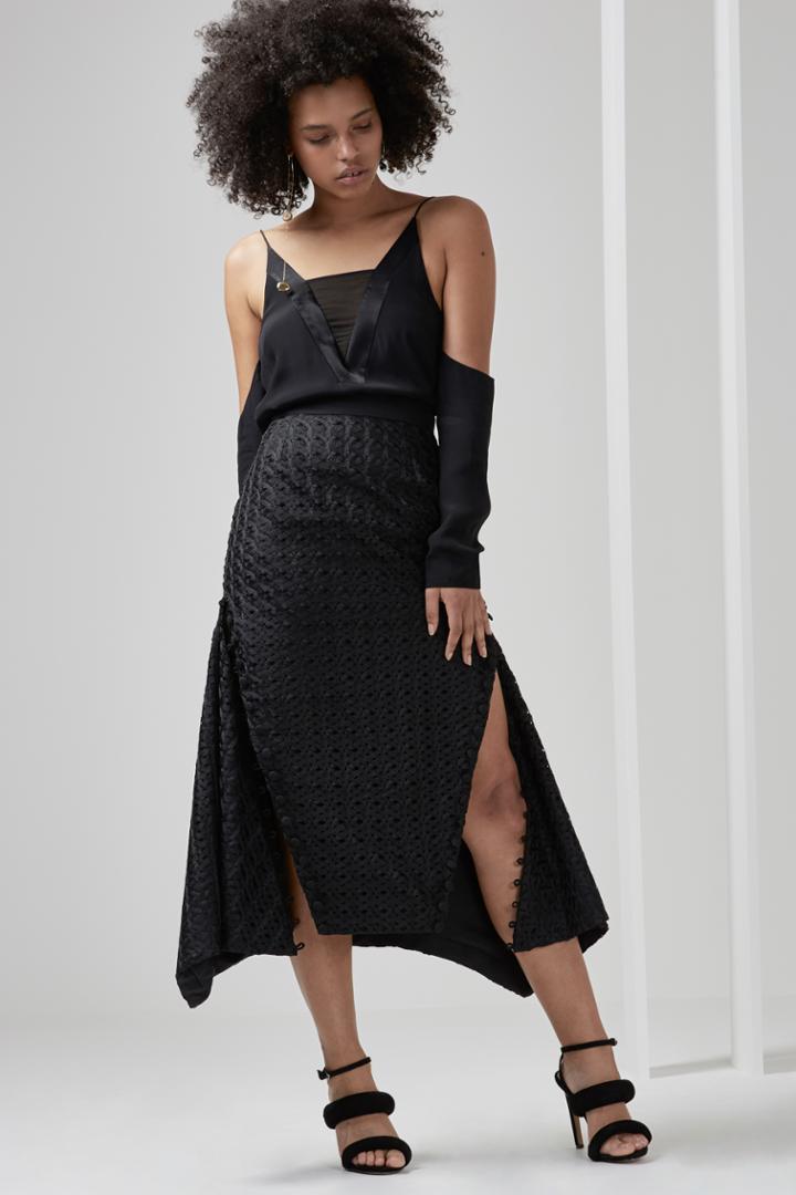 C/meo Collective C/meo Collective Silver Sounds Skirt Black