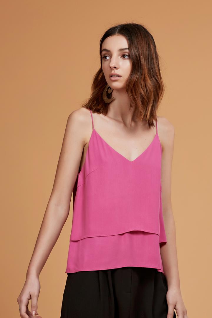 C/meo Collective Never Be Short Sleeve Top Fuschia