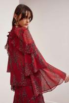 Keepsake Light Up Long Sleeve Top Red Wildflower Floralxxs, Xs,s,xl