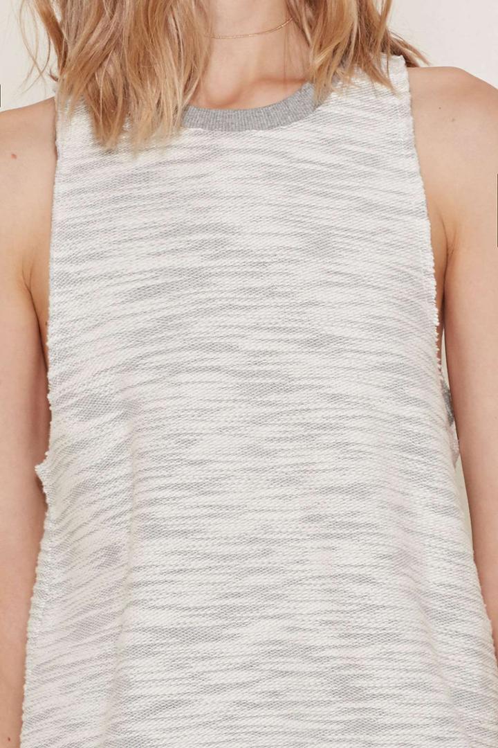 The Fifth The Fifth The Liberty Top Grey Marle Slub