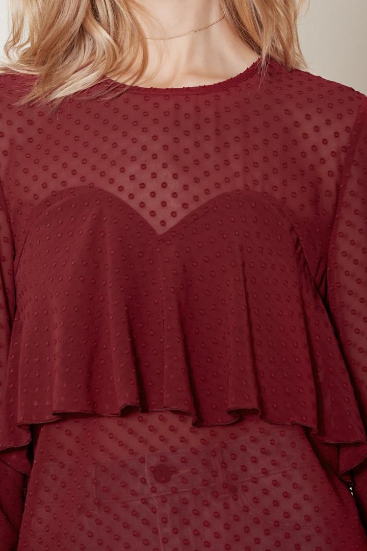 The Fifth Sweet Memories Long Sleeve Top Ruby