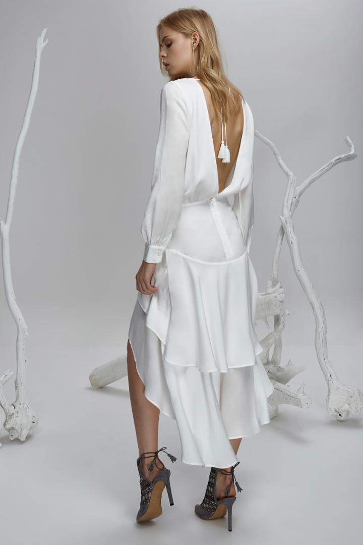 Finders Keepers Stevie Long Sleeve Dress Cloud