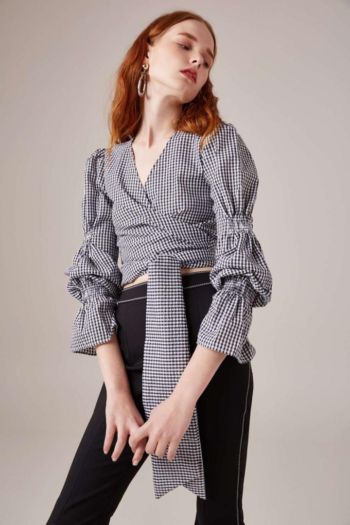 C/meo Collective Best Love Long Sleeve Top Black Checkxxs, Xs,s,m,l,xl